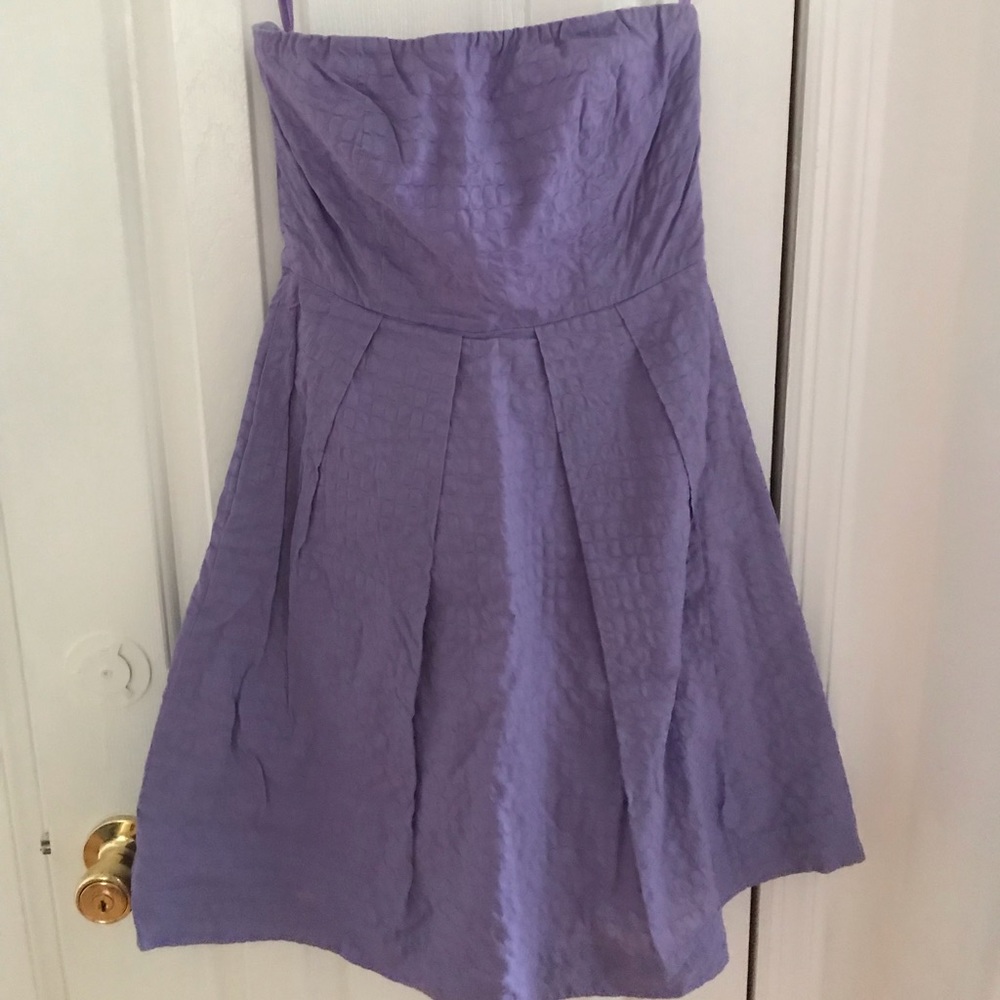 JCrew strapless lavender dress
